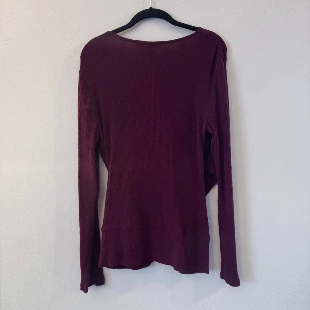 NWT White House Black Market PlumTwisted Surplice Knit Top - Picture 5 of 11